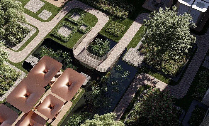 Ashtech Presidential Towers Landscaping and Central Green Area